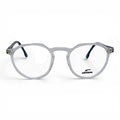 nadaraty eyewear CARRERA silver textured acetate round eyeglasses with black temples.