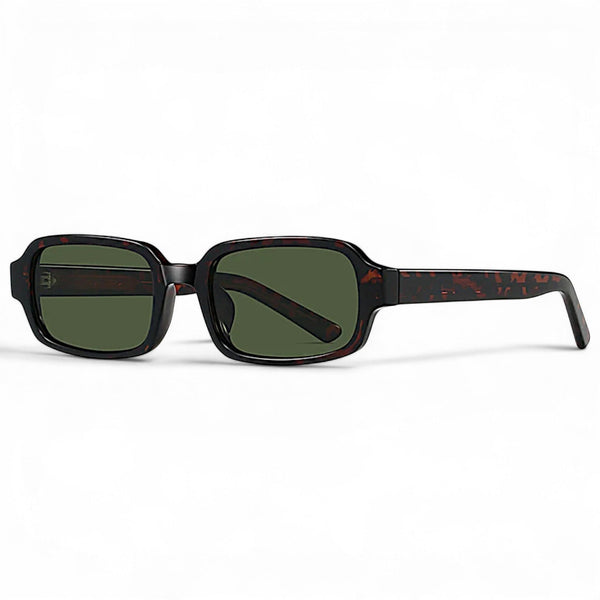 nadaraty eyewear Horus Dante h188 rectangular tortoise shell sunglasses with green lenses