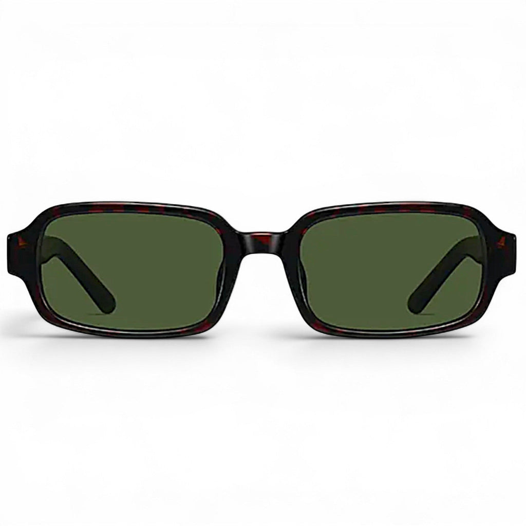nadaraty eyewear Horus Dante h188 sunglasses with tortoise shell acetate frame and green lenses.