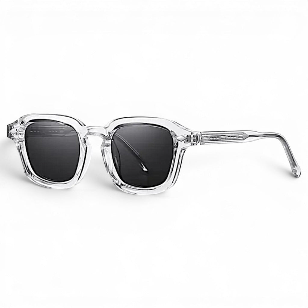 nadaraty eyewear Horus Delta H 82 clear acetate square sunglasses with black lenses