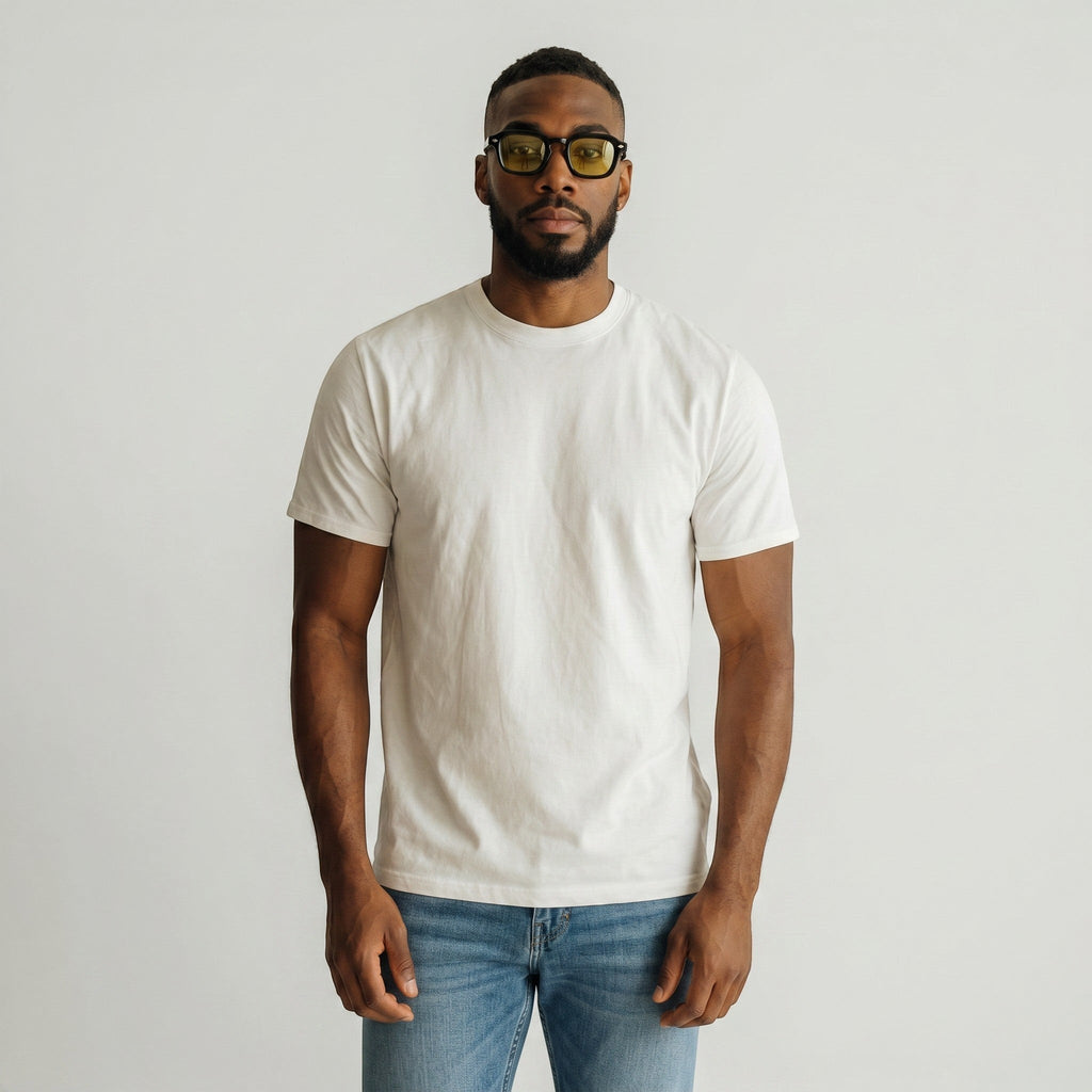 Nadaraty eyewear Horus Delta H 82 black acetate square sunglasses with yellow lenses and UV400 protection.