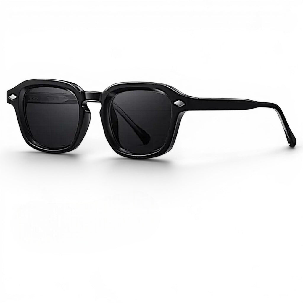 Nadaraty Eyewear Horus Dilta H 82 black acetate sunglasses with UV400 lenses and diamond detail.