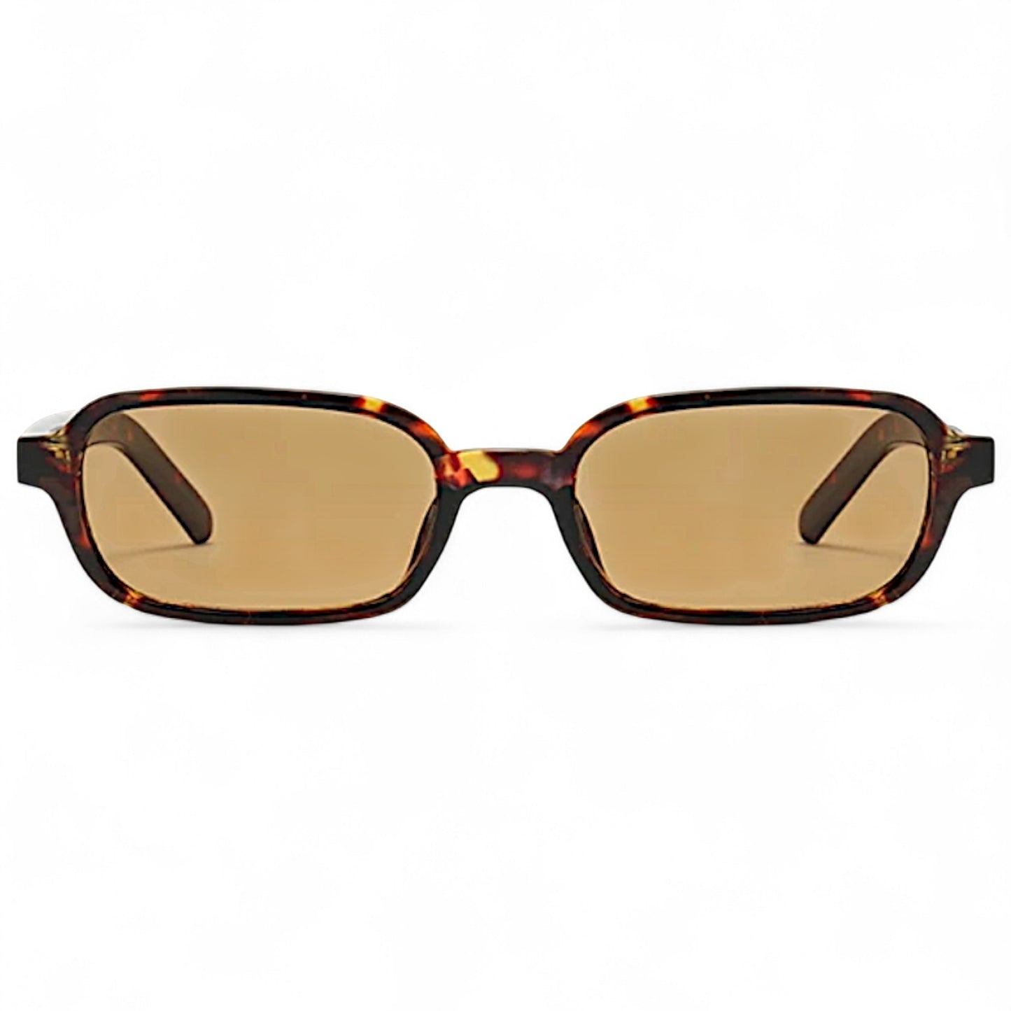 nadaraty eyewear Horus Eagle H 193 rectangular tortoise shell sunglasses with brown lenses.
