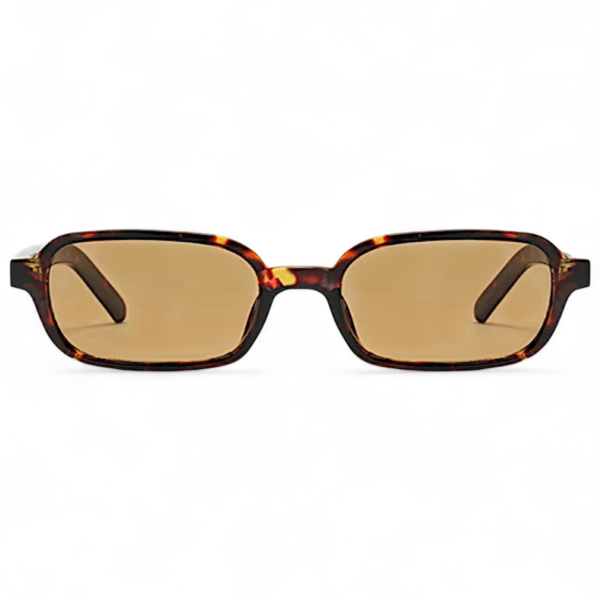 nadaraty eyewear Horus Eagle H 193 rectangular tortoise shell sunglasses with brown lenses.
