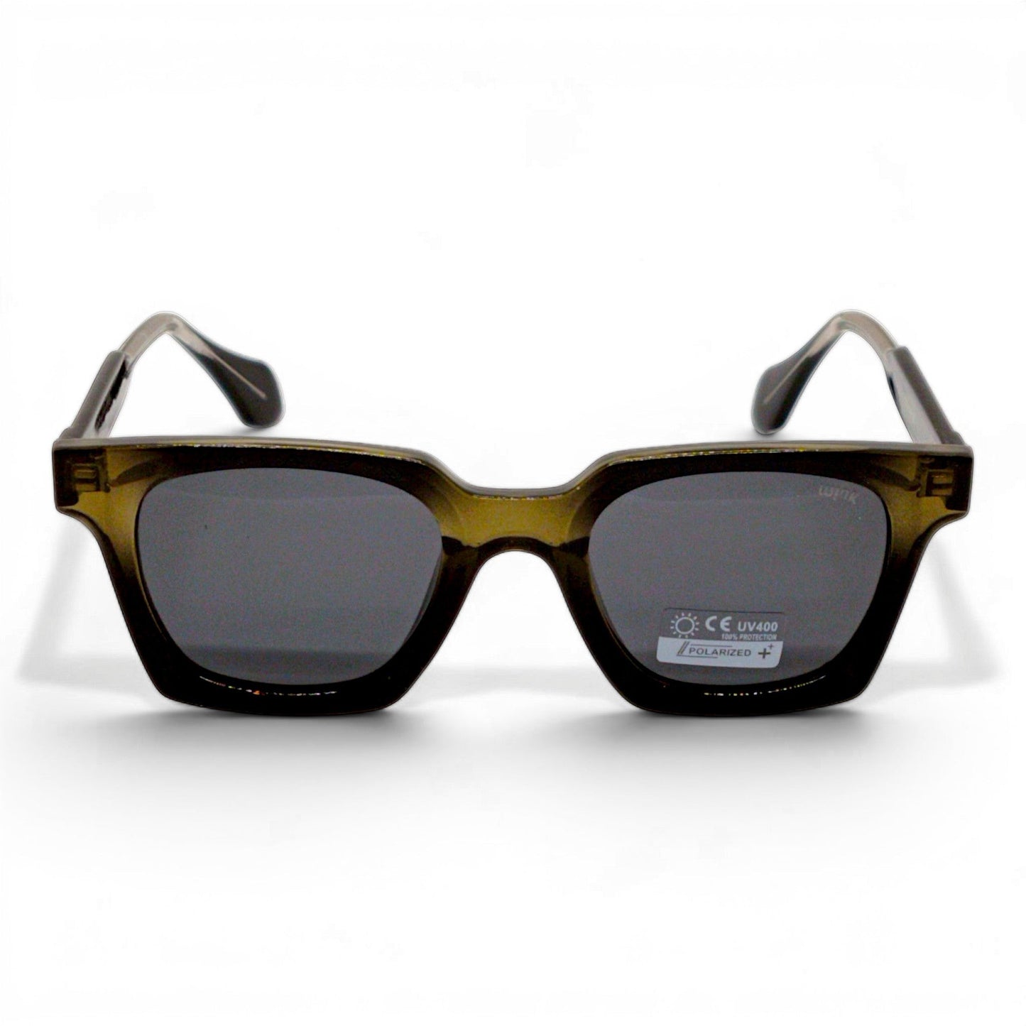 nadaraty eyewear Horus Eddie H 131 olive green acetate sunglasses with dark polarized lenses and Italian hinges.