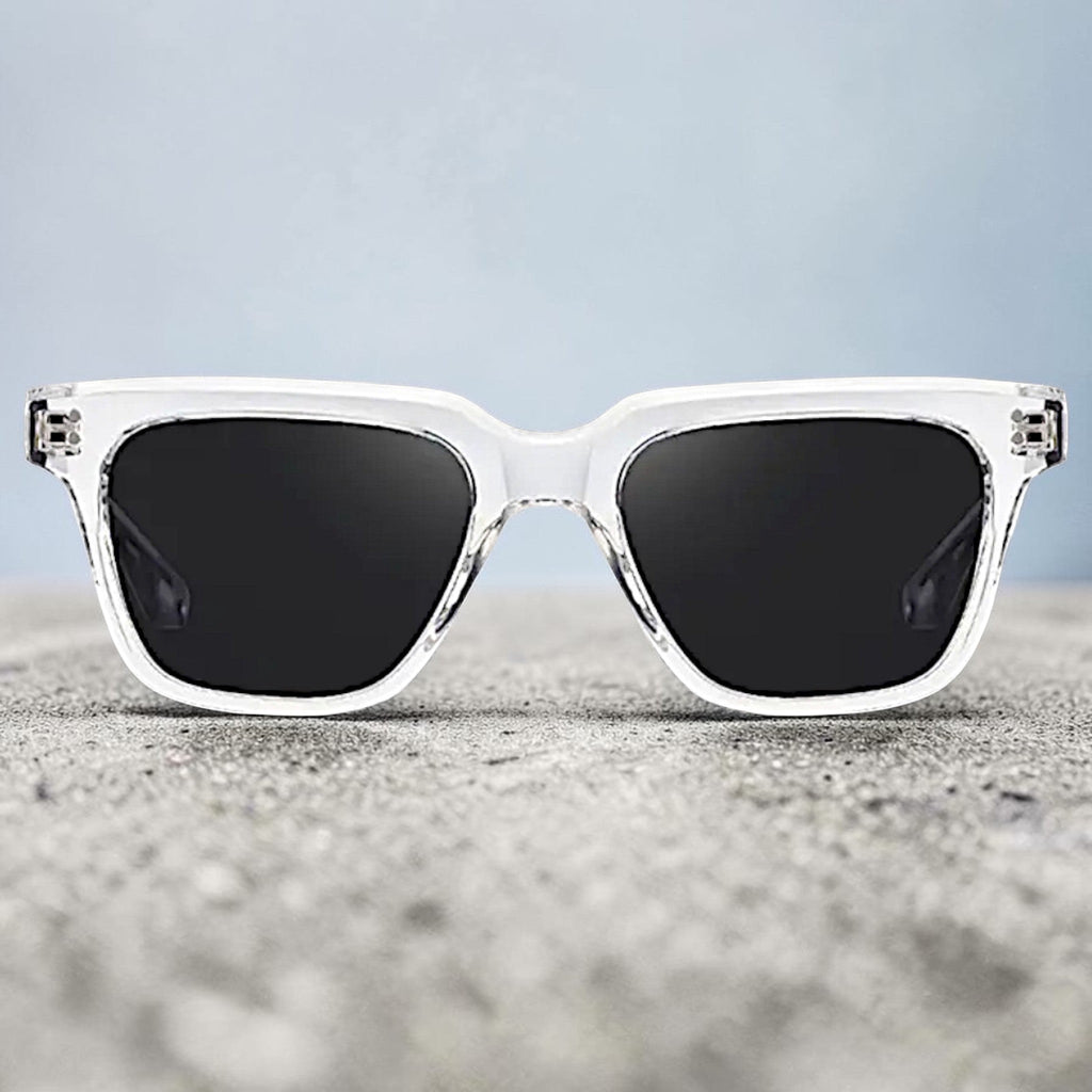 nadaraty eyewear Horus Fit H 133 clear acetate square sunglasses with black lenses