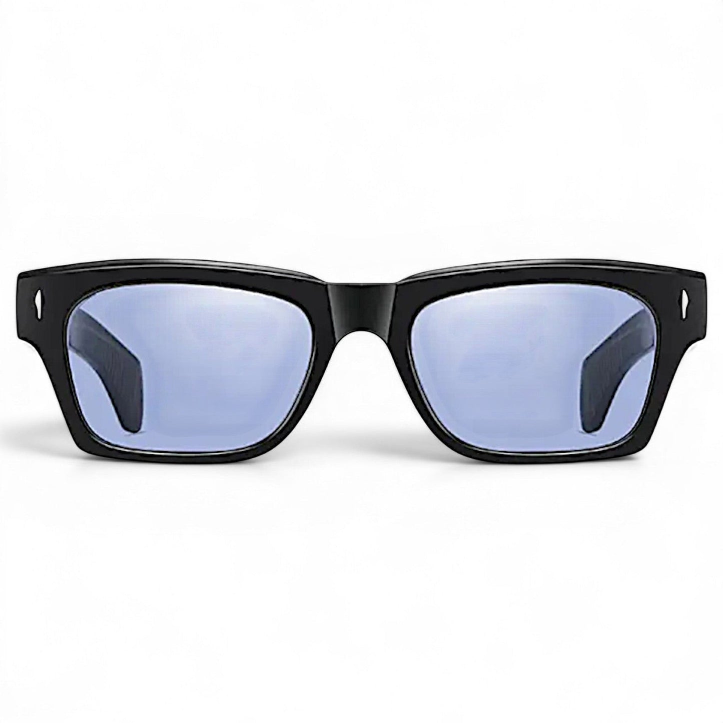 nadaraty eyewear Horus Oryx H 140 black acetate square sunglasses with blue UV400 lenses