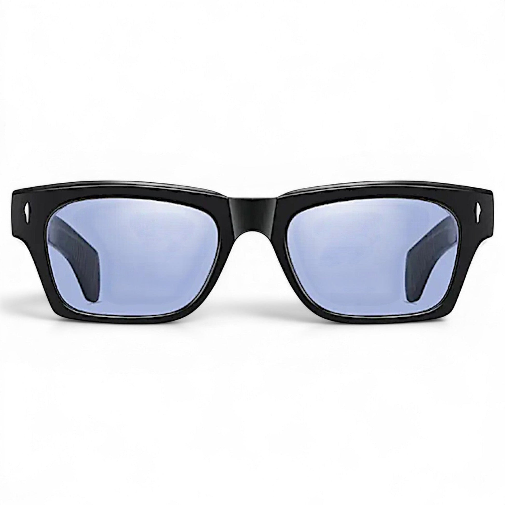 nadaraty eyewear Horus Oryx H 140 black acetate square sunglasses with blue UV400 lenses