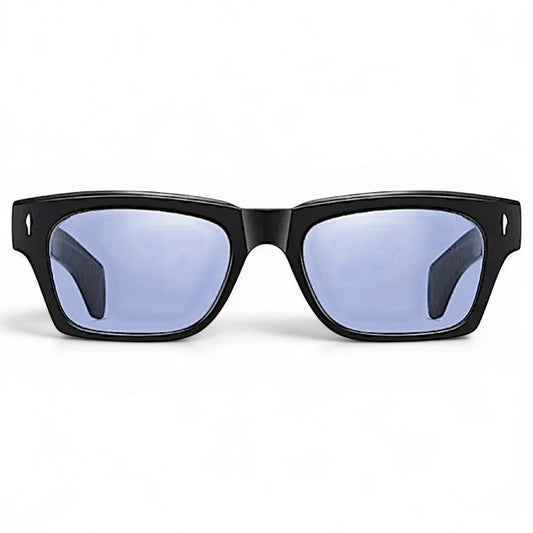 nadaraty eyewear Horus Oryx H 140 black acetate square sunglasses with blue UV400 lenses