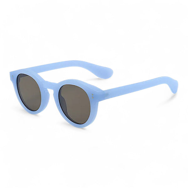 nadaraty eyewear Horus Rift H 151 light blue rounded polycarbonate unisex sunglasses with dark lenses.