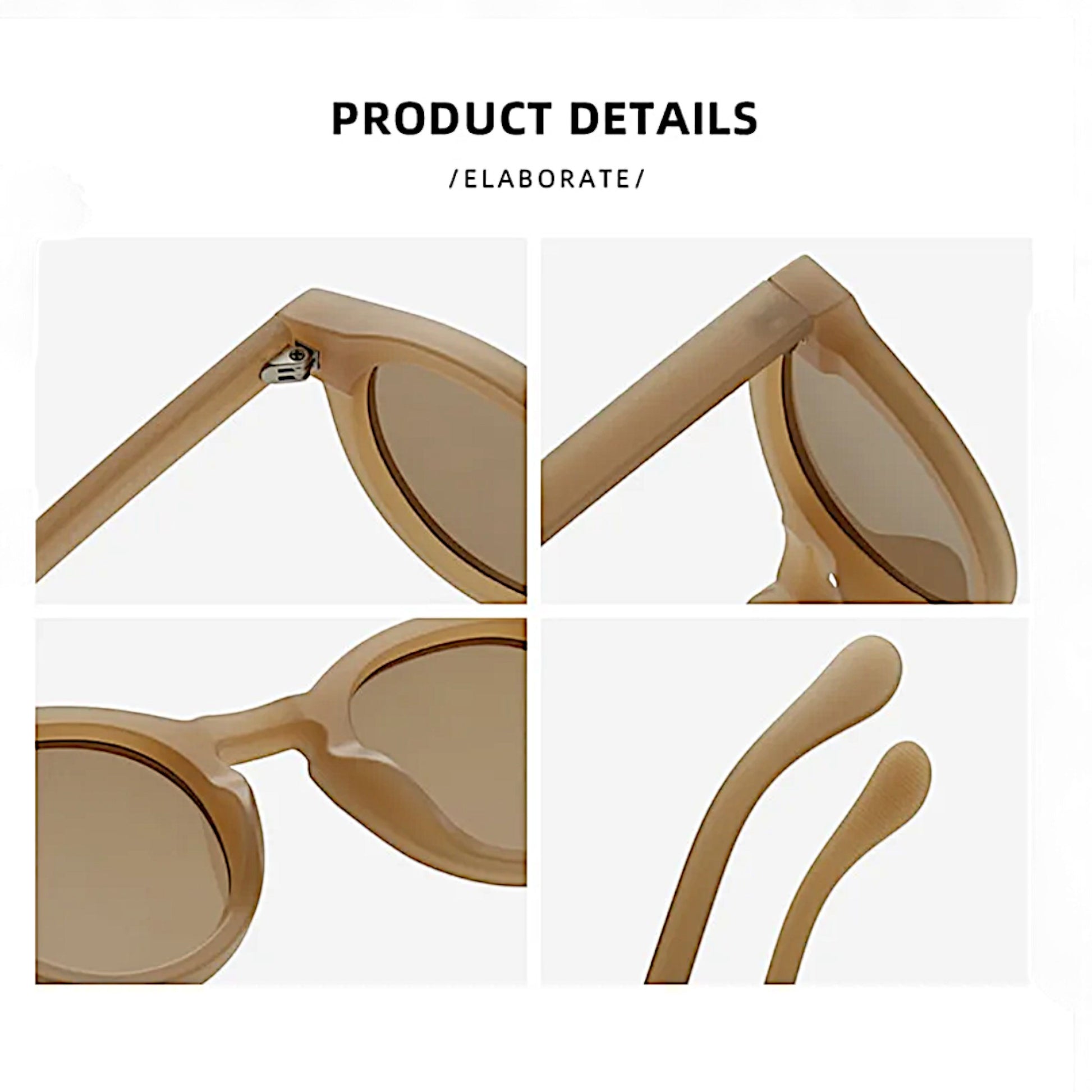 nadaraty eyewear Horus Rift H 151 unisex rounded sunglasses in tan Polycarbonate with brown lenses.