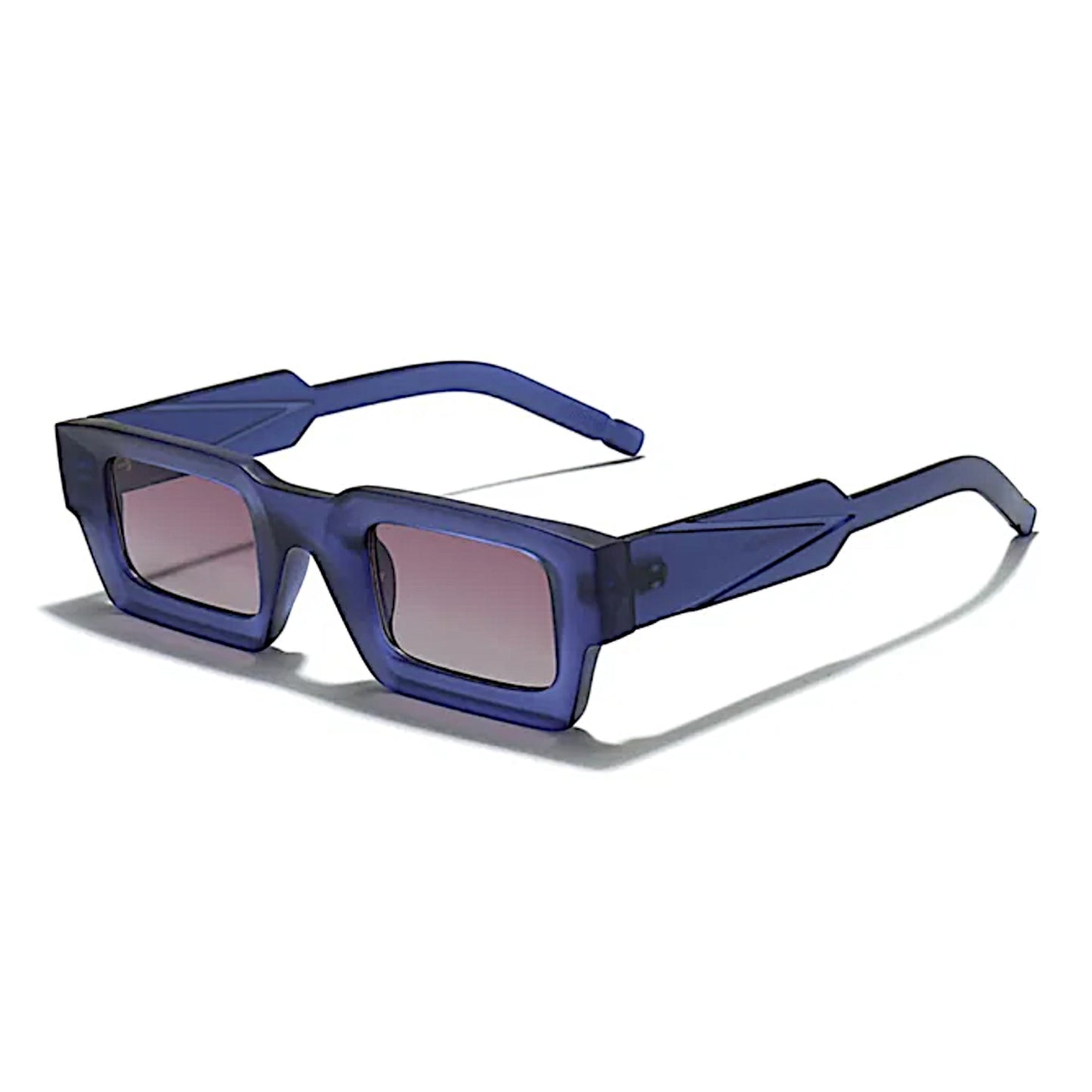 Nadaraty eyewear Horus Speed bold blue rectangular sunglasses with gradient lenses and angular temples.