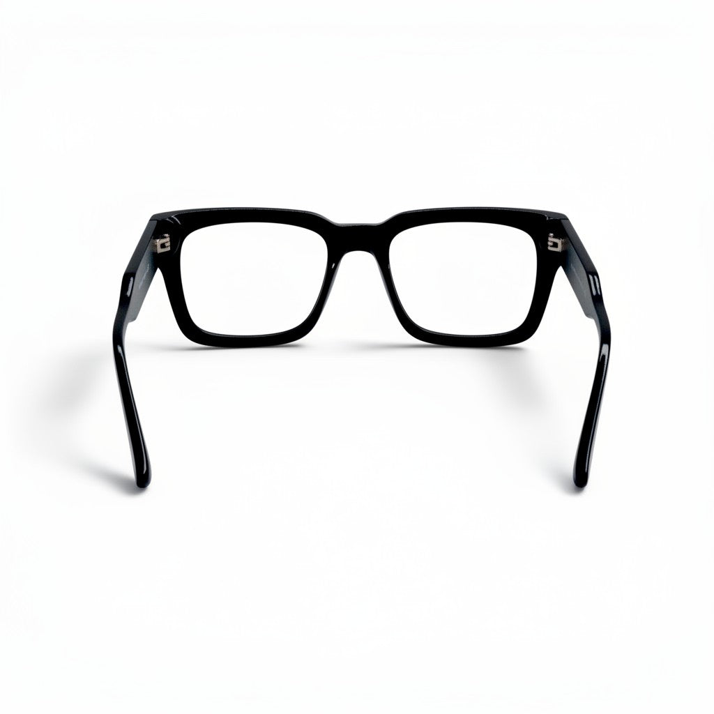 Nadaraty Eyewear PR 3766 black acetate square frame glasses with silver accents.