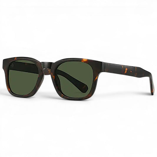 nadaraty eyewear Horus Enzo H 160 tortoise shell acetate sunglasses with green lenses.