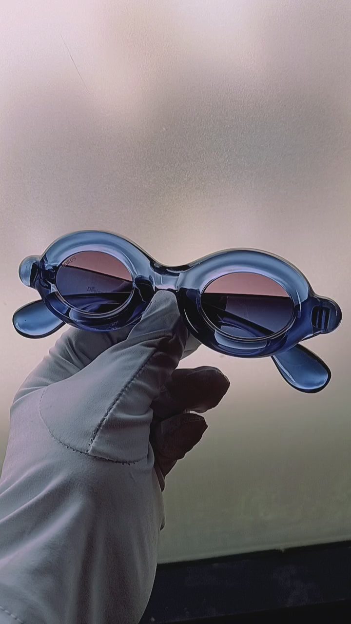 Bubble round blue