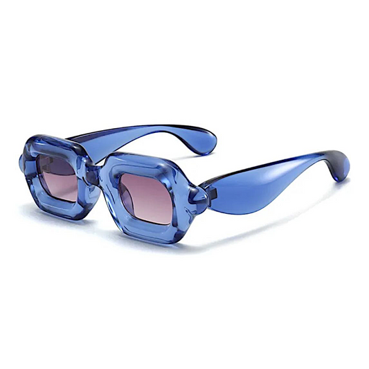 Bubble square blue