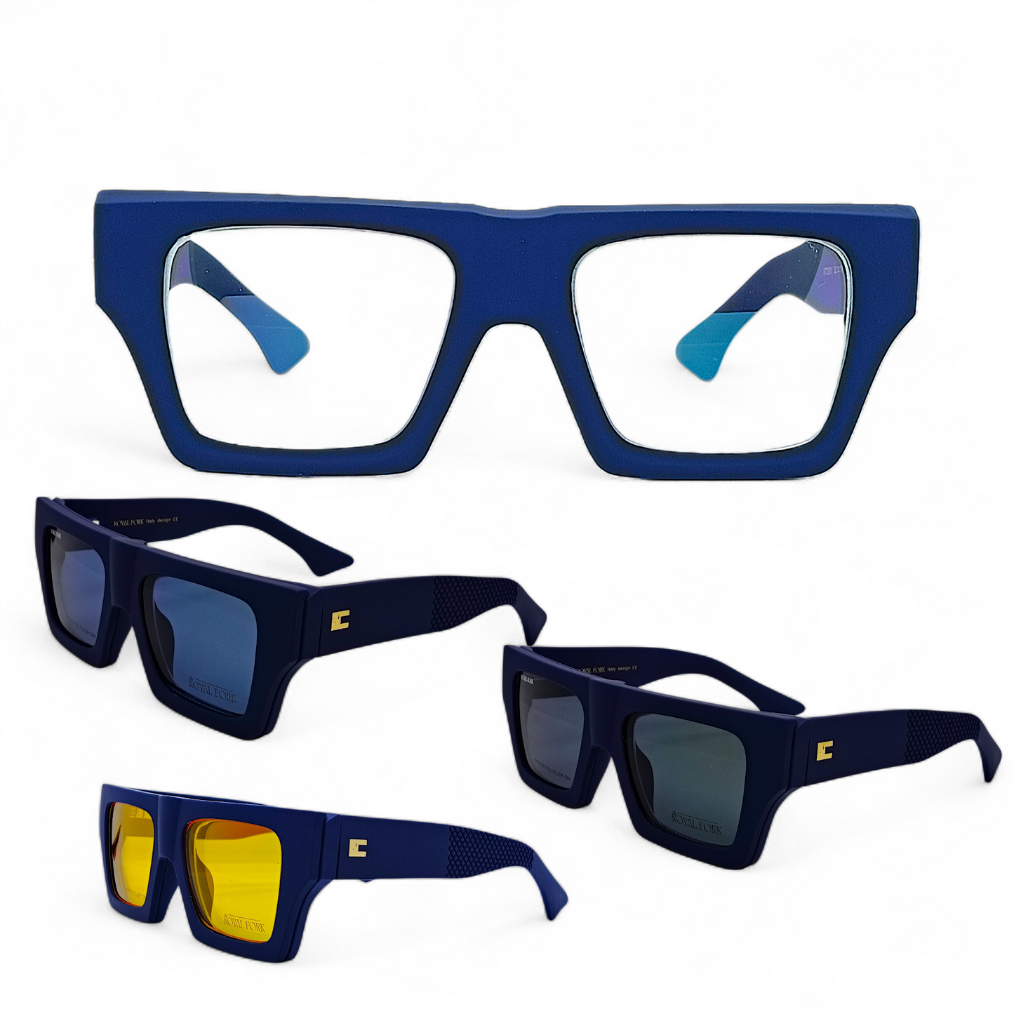 Clip on royal fork 01 blue