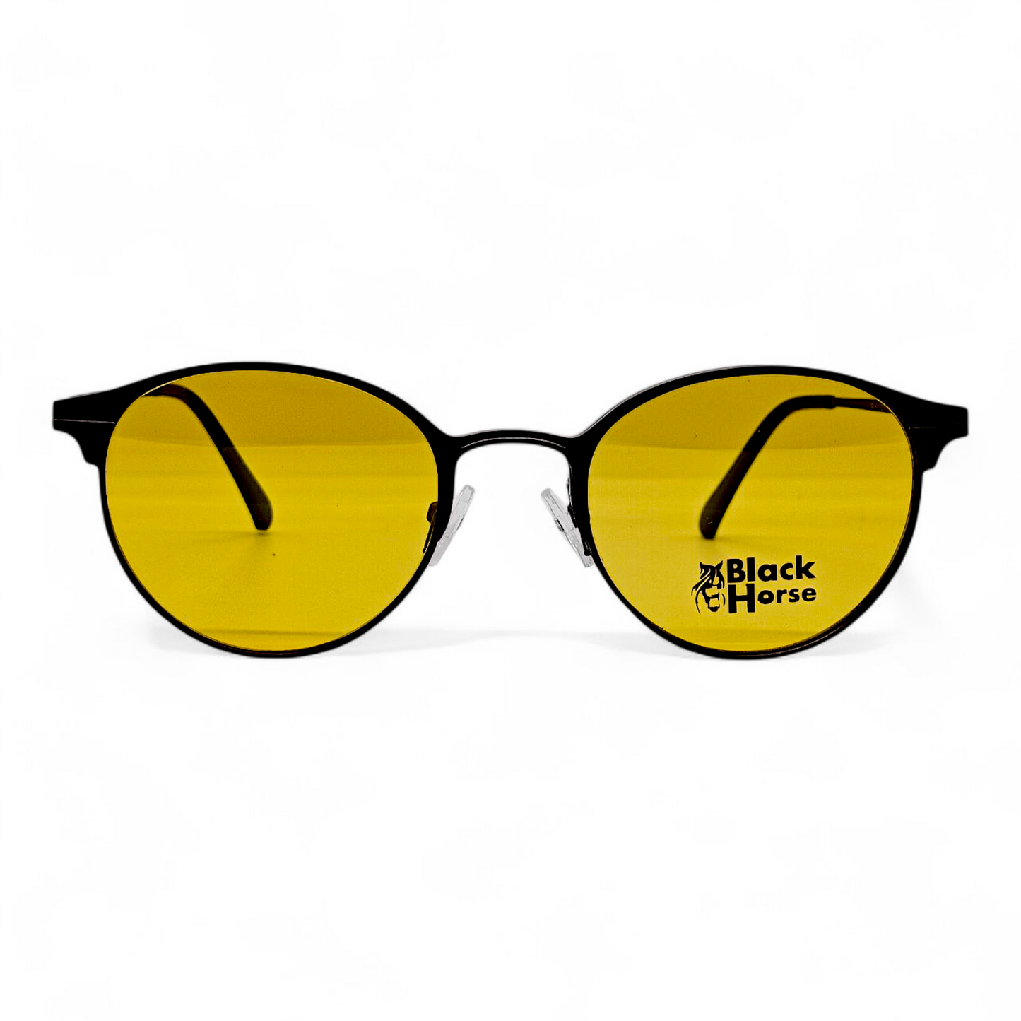 Clip on black horse new round